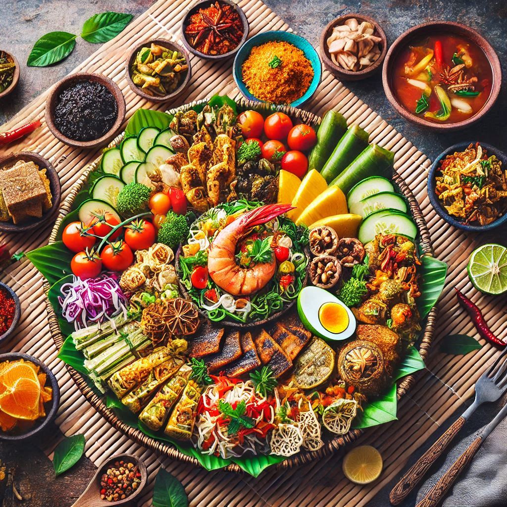 Sayuran Bali dengan Sambal Khas